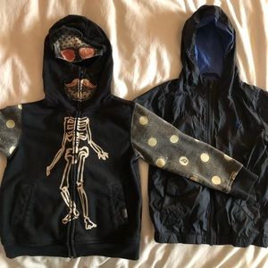 Boys jacket and zip fleece lot- Volcom set of 2